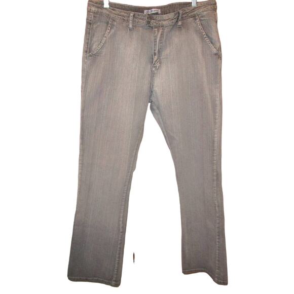 True Vtg EXOCET Chino Jeans Womens 20 Collection Gray Stretch TALL 80s 90s Urban - Picture 1 of 6